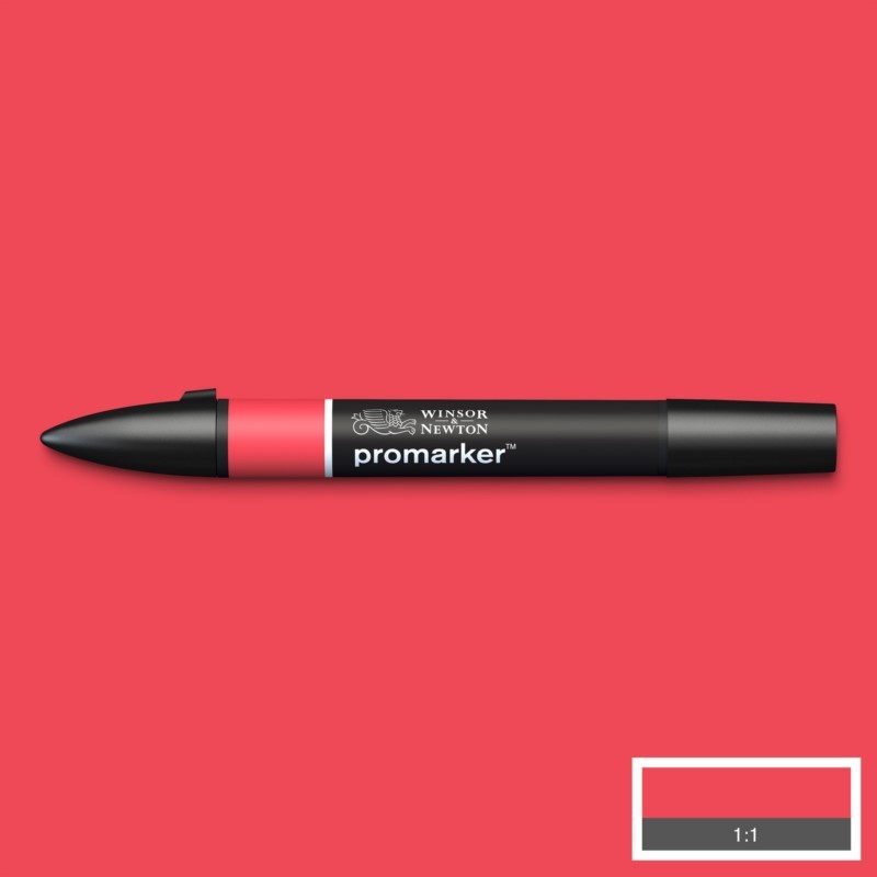 Lihová fixa WINSOR & NEWTON Promarker Fine & Chisel, LIPSTICK RED (R576)