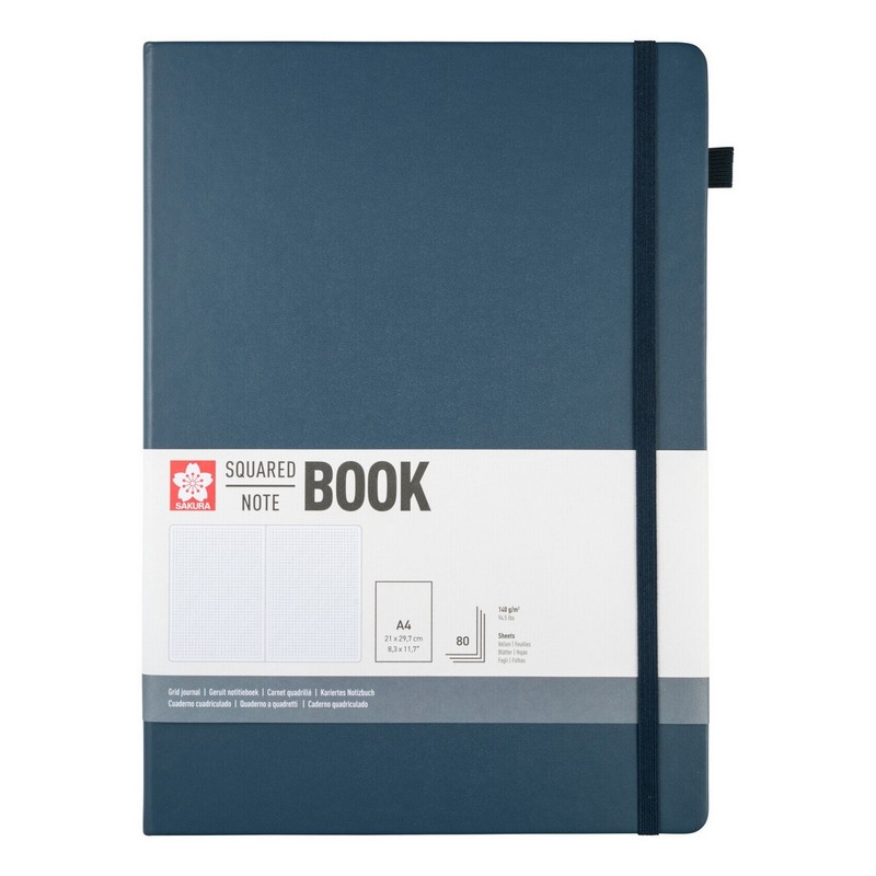 Skicář SAKURA čtverečkovaný 21x30cm Deep Indigo, 80 listů