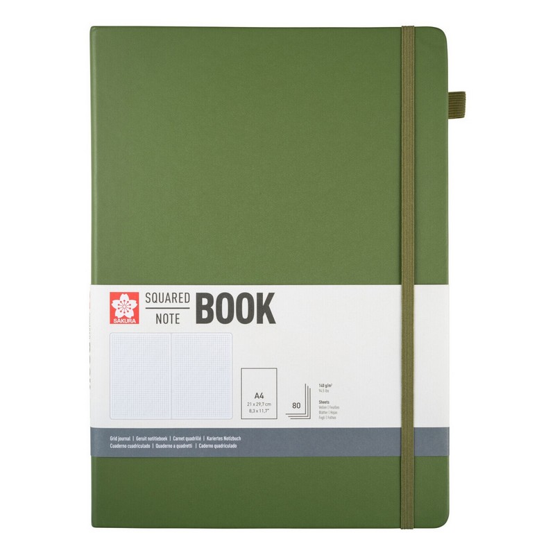 Skicář SAKURA čtverečkovaný 21x30cm Pine Needle, 80 listů