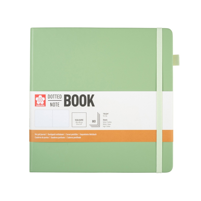 Skicář SAKURA tečkovaný 20x20cm Pale Patina, 80 listů