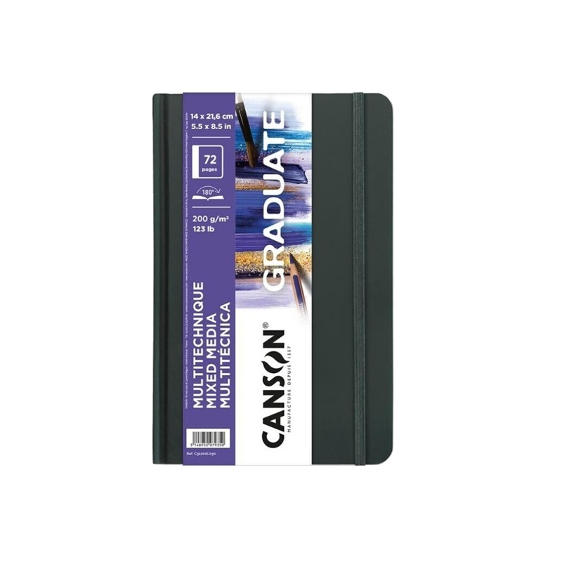 Skicář CANSON Graduate Mixed Media A5, 36 listů White 200g