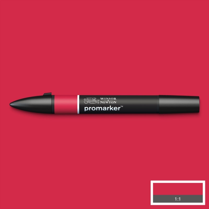 Lihová fixa WINSOR & NEWTON Promarker Fine & Chisel, POPPY (R565)