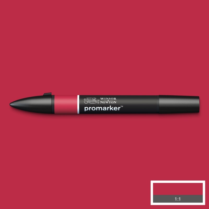 Lihová fixa WINSOR & NEWTON Promarker Fine & Chisel, CRIMSON (R445)
