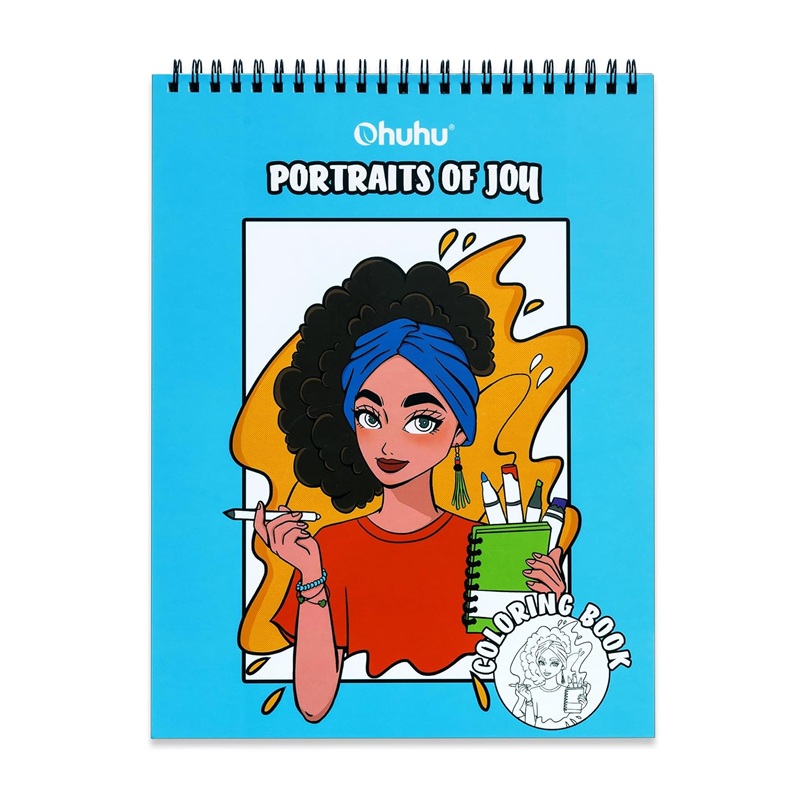 Omalovánky OHUHU Coloring Book A4, 20 listů Portraits of Joy