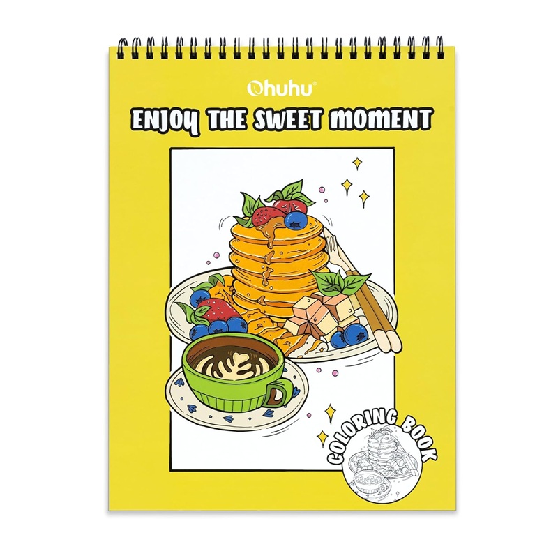 Omalovánky OHUHU Coloring Book A4, 20 listů Enjoy The Sweet Moment