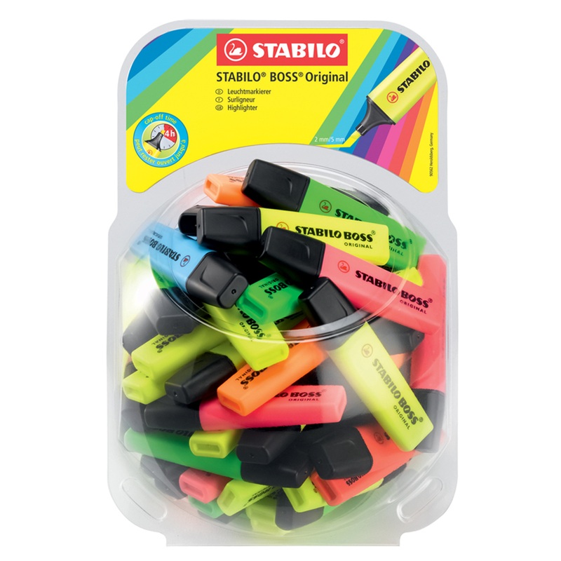 Zvýrazňovač STABILO BOSS ORIGINAL, 60ks ve stojánku