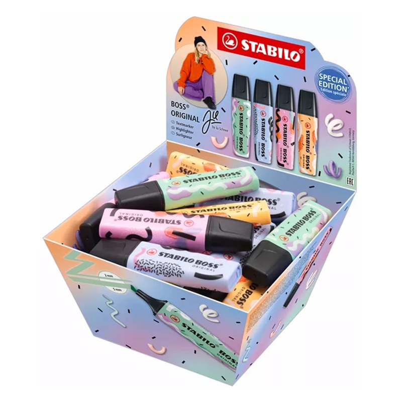 Zvýrazňovač STABILO BOSS ORIGINAL, Ju Schnee 30ks ve stojánku