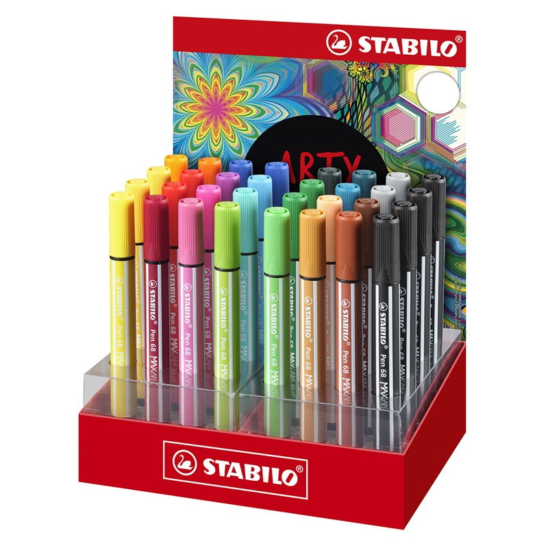 Fix STABILO Pen 68 Max, 32ks ARTY ve stojánku