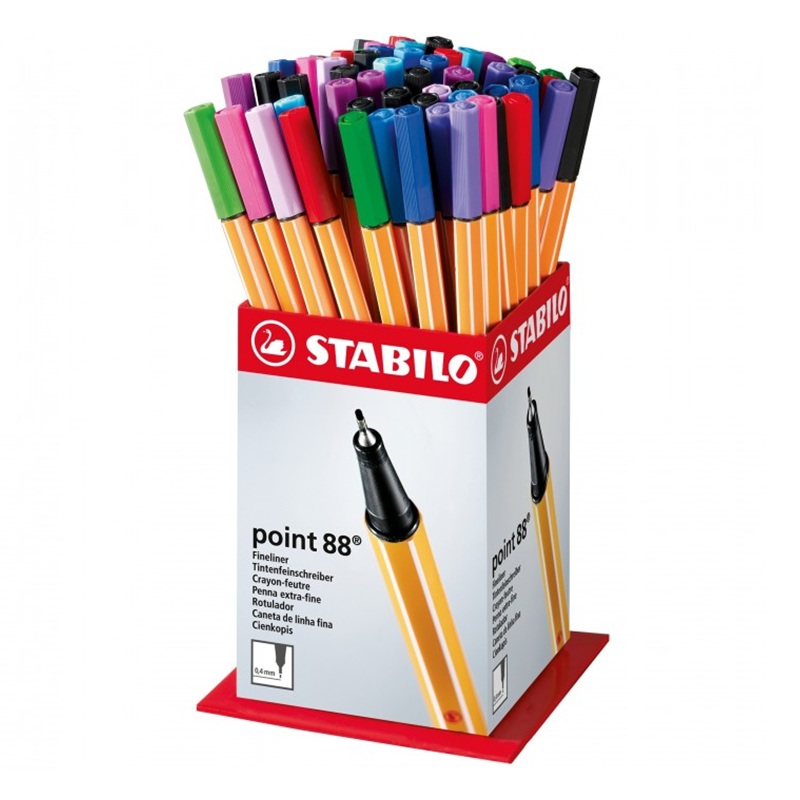 Liner STABILO point 88, 60ks ve stojánku
