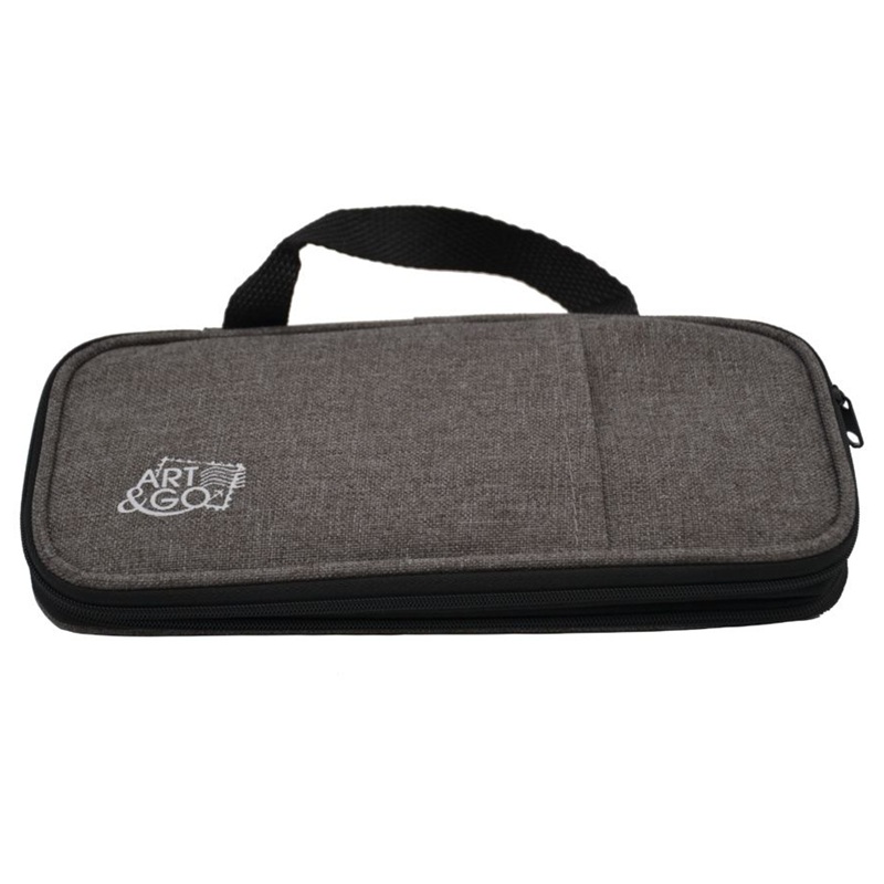 GRAPH'IT Šedý textilní penál na pastelky a příslušenství