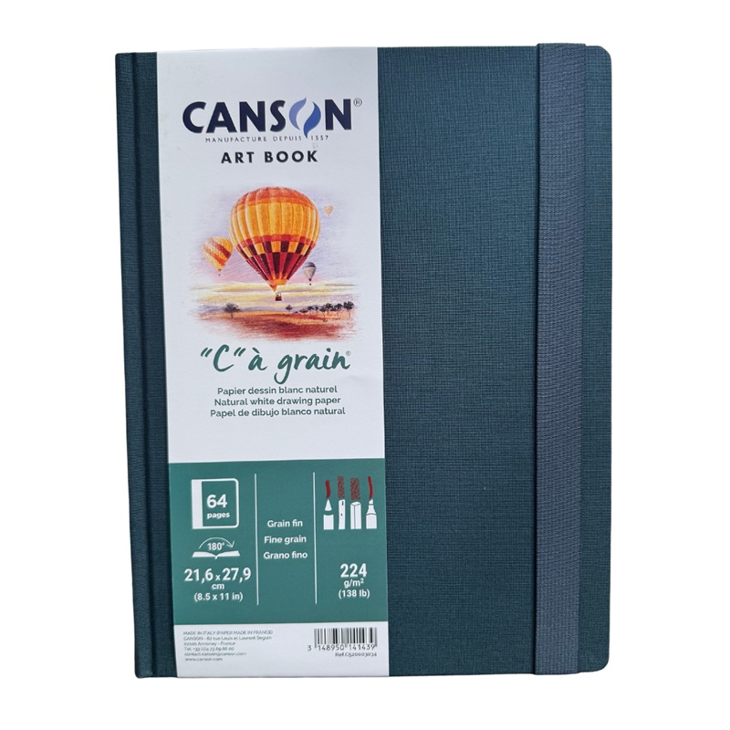 Skicář CANSON "C" a grain ART BOOK A4, 32 listů 224g