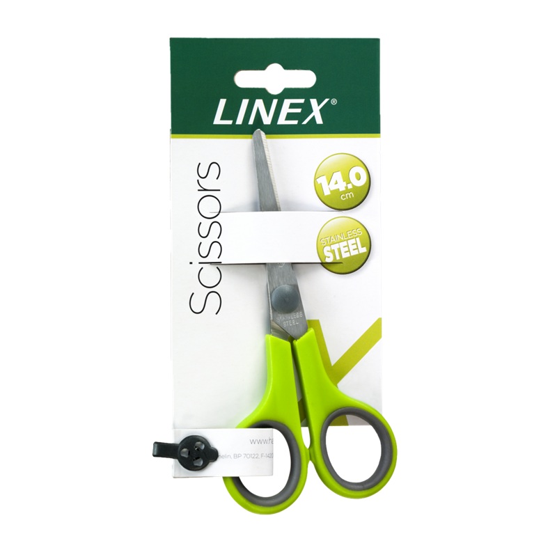 Nůžky LINEX zelené symetrické 14cm