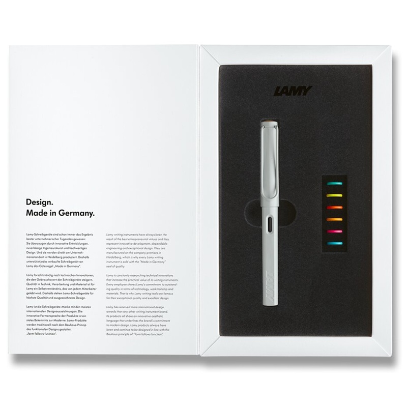 Plnicí pero LAMY Safari All White "EF" s barevnými kroužky