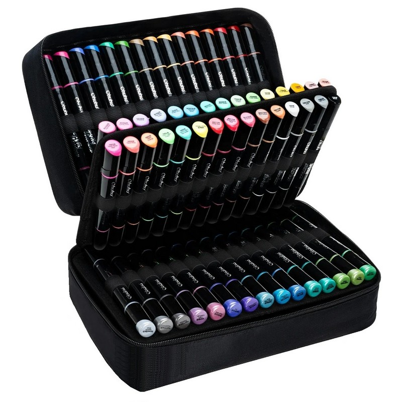 Akrylové fixy OHUHU Acrylic, 90ks v penále