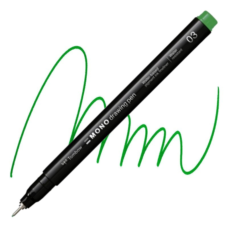 TOMBOW Fineliner MONO drawing pen 0,35mm, zelený