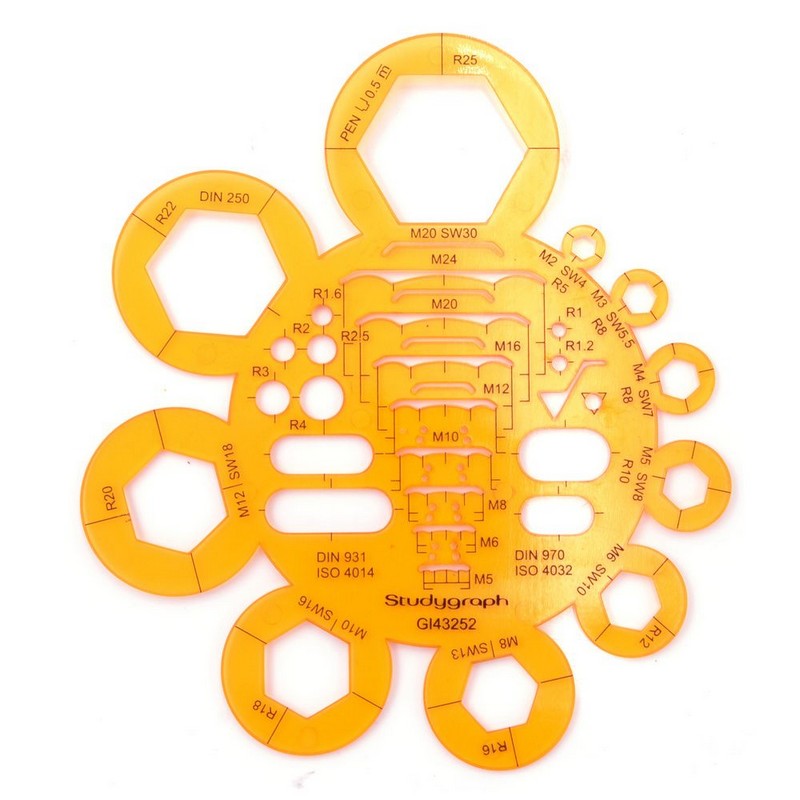 Šablona GRAPH'IT na matice 35 tvarů