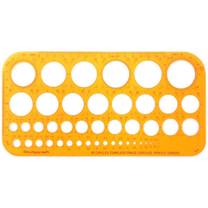 Šablona GRAPH'IT na kružnice 1-36 mm