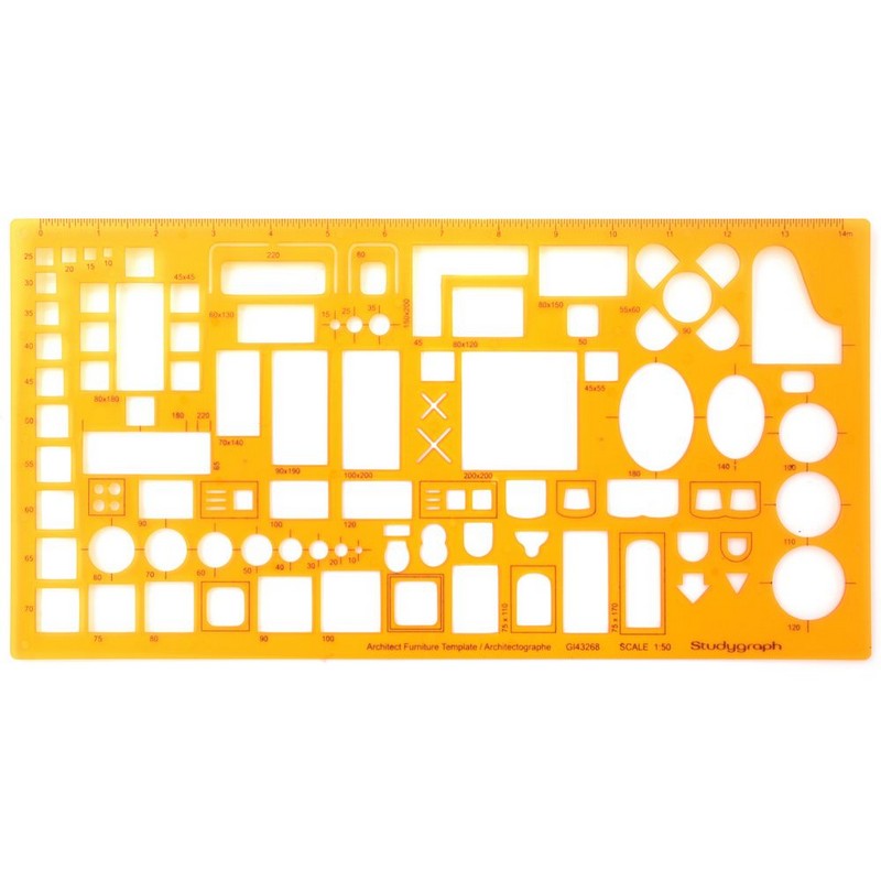 Šablona GRAPH'IT na architektonické prvky 104 tvarů 1:50