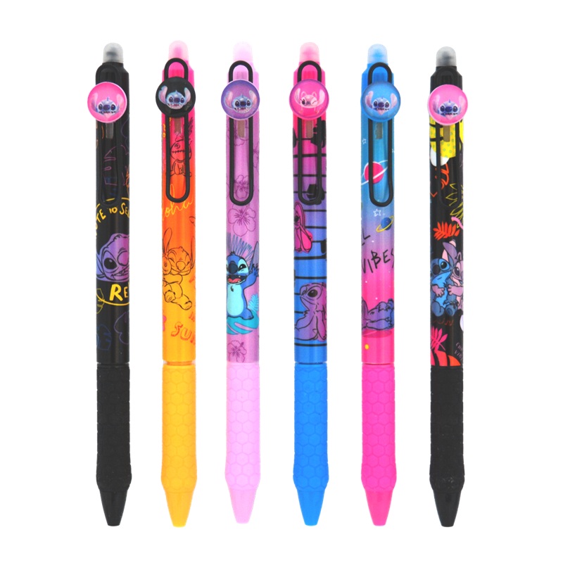 COLORINO gelové gumovací pero, 6ks Stitch Black