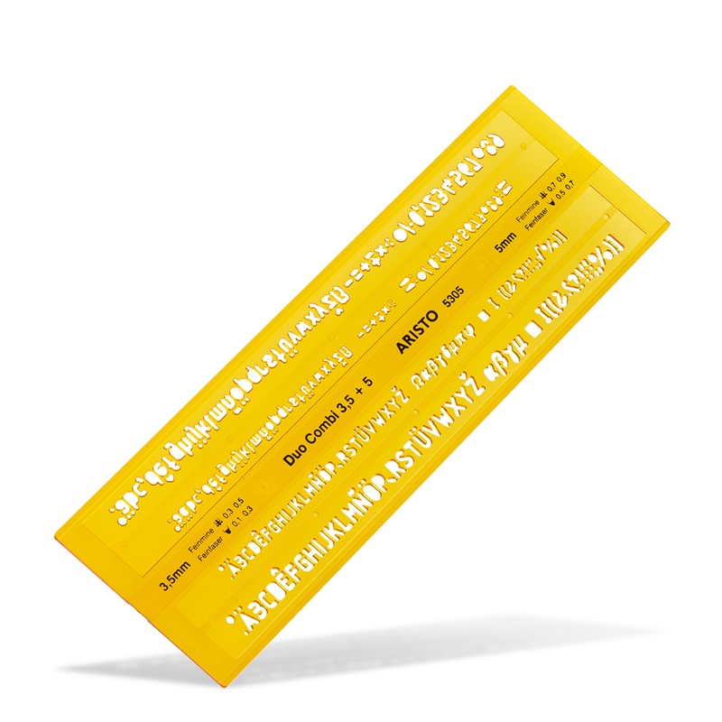 Šablona ARISTO písmenová ISO 3,5mm a 5mm