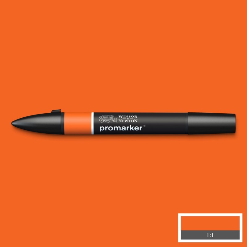 Lihová fixa WINSOR & NEWTON Promarker Fine & Chisel, MANDARIN (O277)