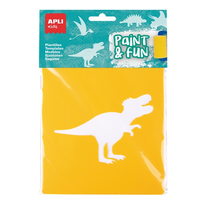 Kreslicí šablony APLI 6ks, Dinosauři