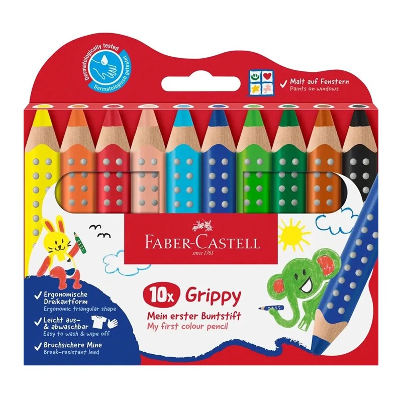 FABER-CASTELL multifunkční pastelky GRIPPY 3v1, 10ks