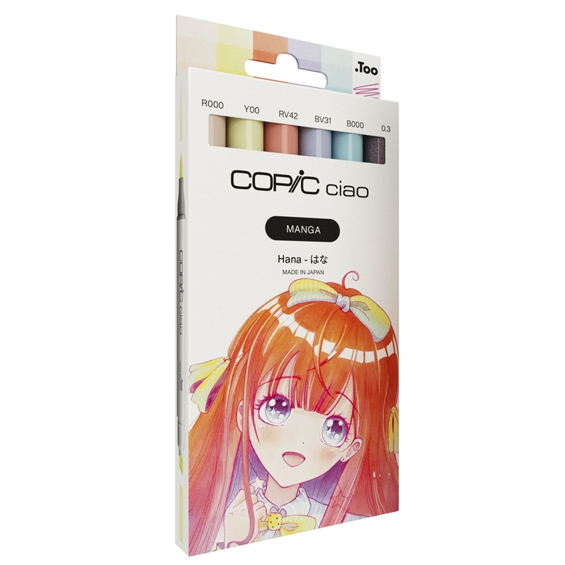 Lihové fixy COPIC Ciao oboustranné Brush & Chisel 5+1ks, Manga Hana