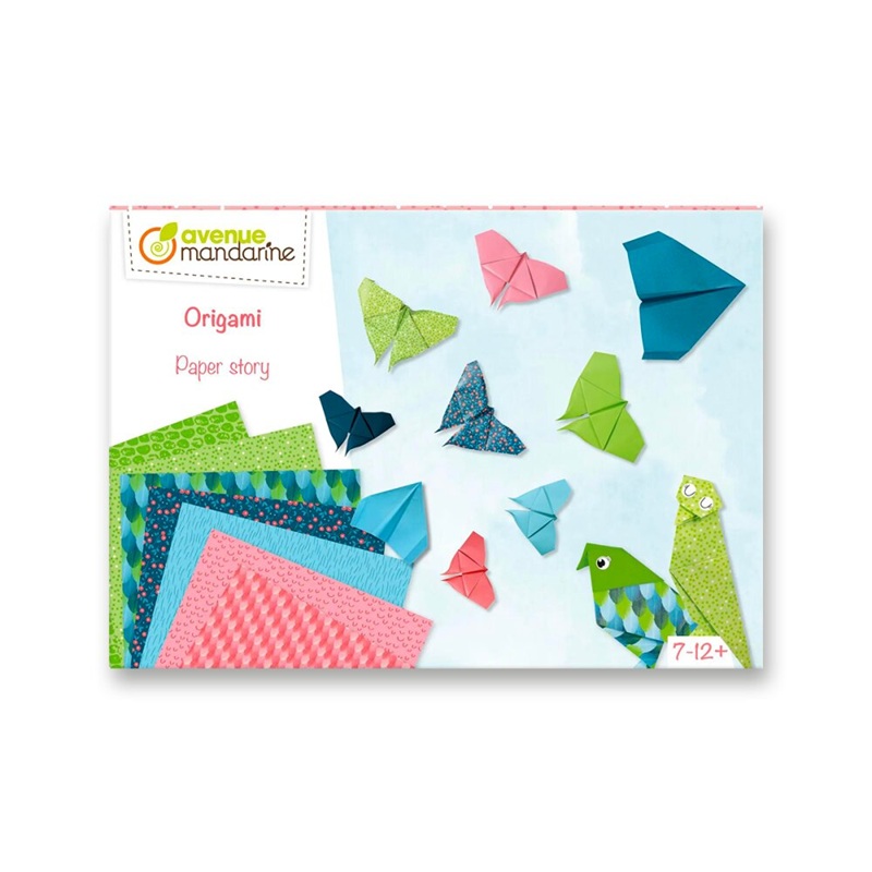 Barevné papíry AVENUE MANDARINE Origami Paper Story Zvířátka, 15x15cm, 70g, 40 listů