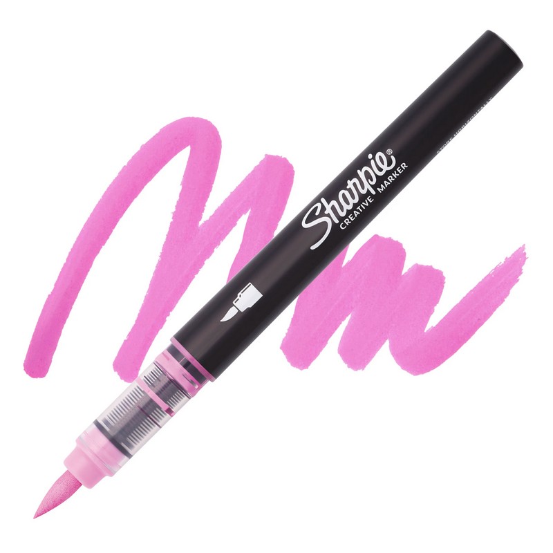 Akrylová fixa SHARPIE štětcová, růžová