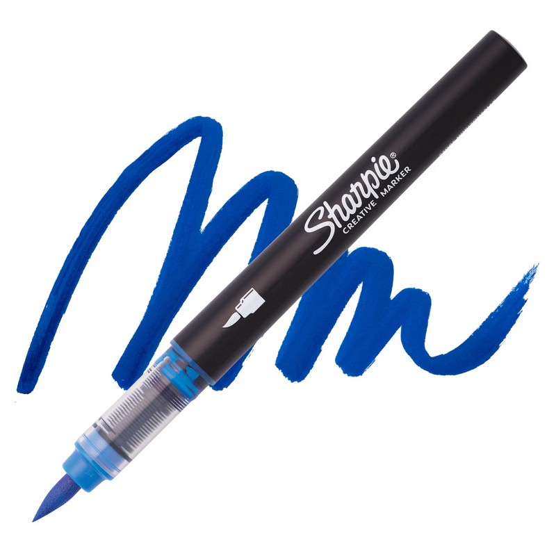 Akrylová fixa SHARPIE štětcová, modrá
