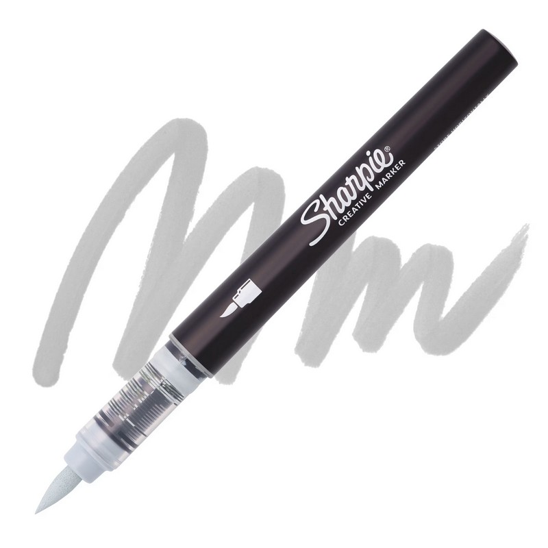 Akrylová fixa SHARPIE štětcová, šedá