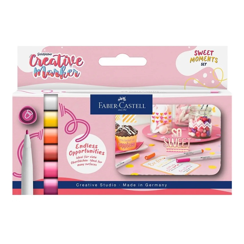 FABER-CASTELL popisovače Creative, set 6ks Sweet Moments