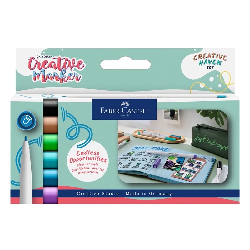 FABER-CASTELL popisovače Creative, set 6ks Creative Haven