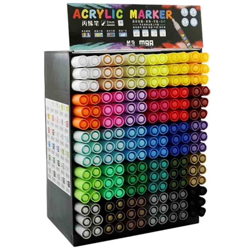 Akrylové fixy M&G Mocalo 2mm, 180ks ve stojánku