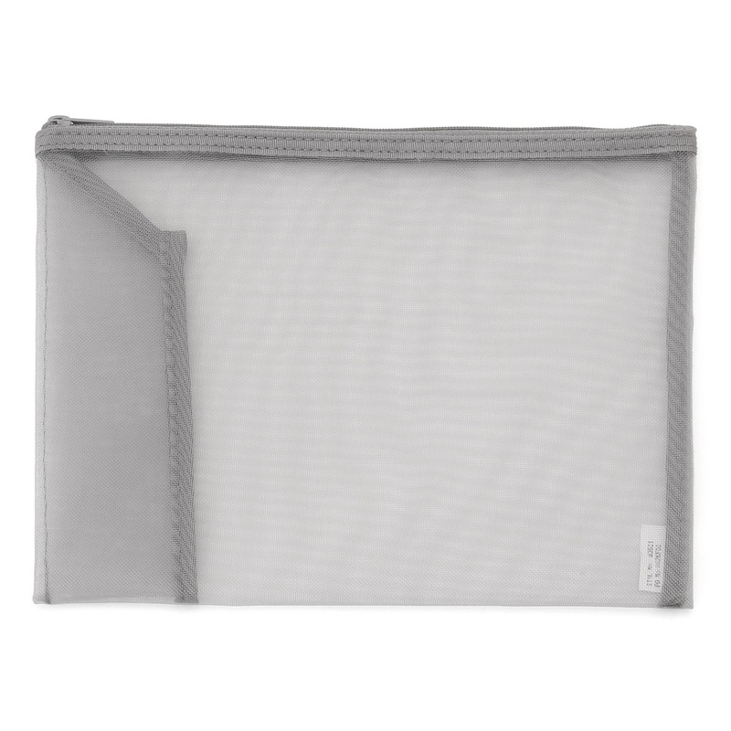 MUJI síťované pouzdro šedé "XL" s kapsou