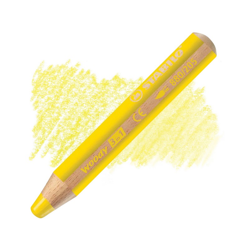 Multifunkční pastelka STABILO woody 3v1, žlutá