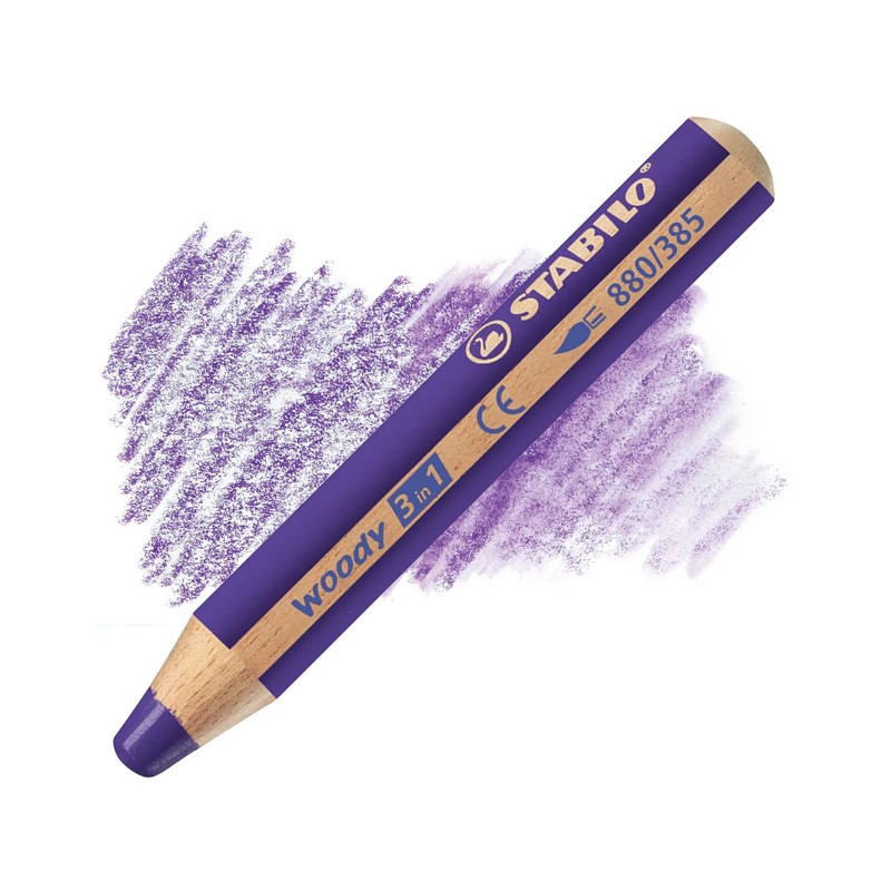 Multifunkční pastelka STABILO woody 3v1, fialová