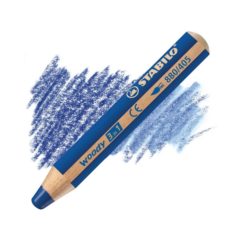 Multifunkční pastelka STABILO woody 3v1, ultramarínová
