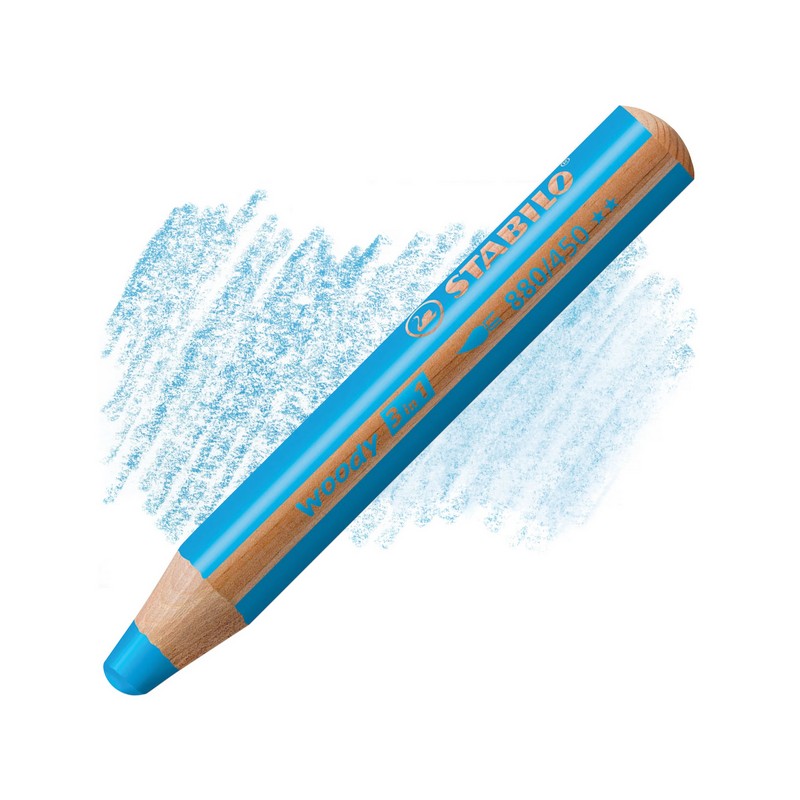 Multifunkční pastelka STABILO woody 3v1, azurová