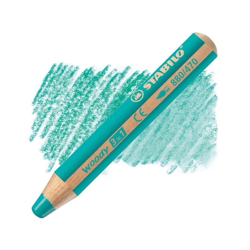 Multifunkční pastelka STABILO woody 3v1, tyrkysová