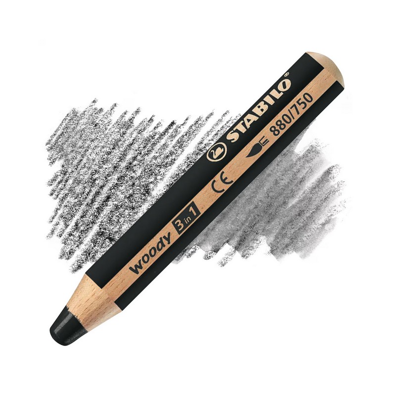 Multifunkční pastelka STABILO woody 3v1, černá