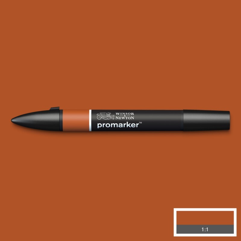 Lihová fixa WINSOR & NEWTON Promarker Fine & Chisel, TERRACOTTA (O335)