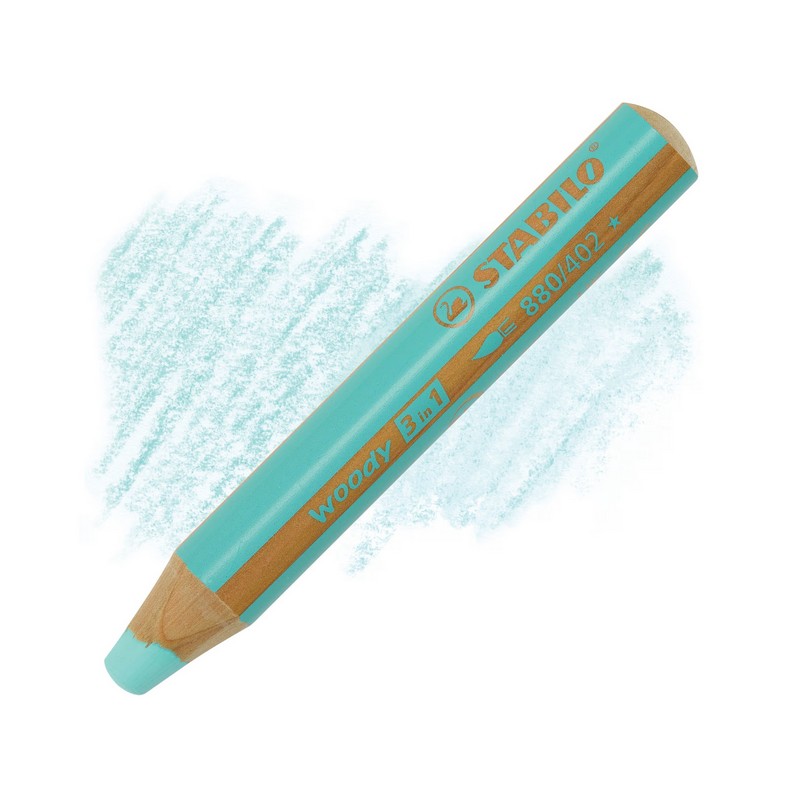 Multifunkční pastelka STABILO woody 3v1, pastelově modrá