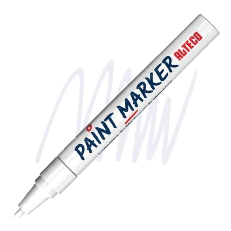 Permanentní popisovač ALTECO Paint Marker 1-2mm, bílý