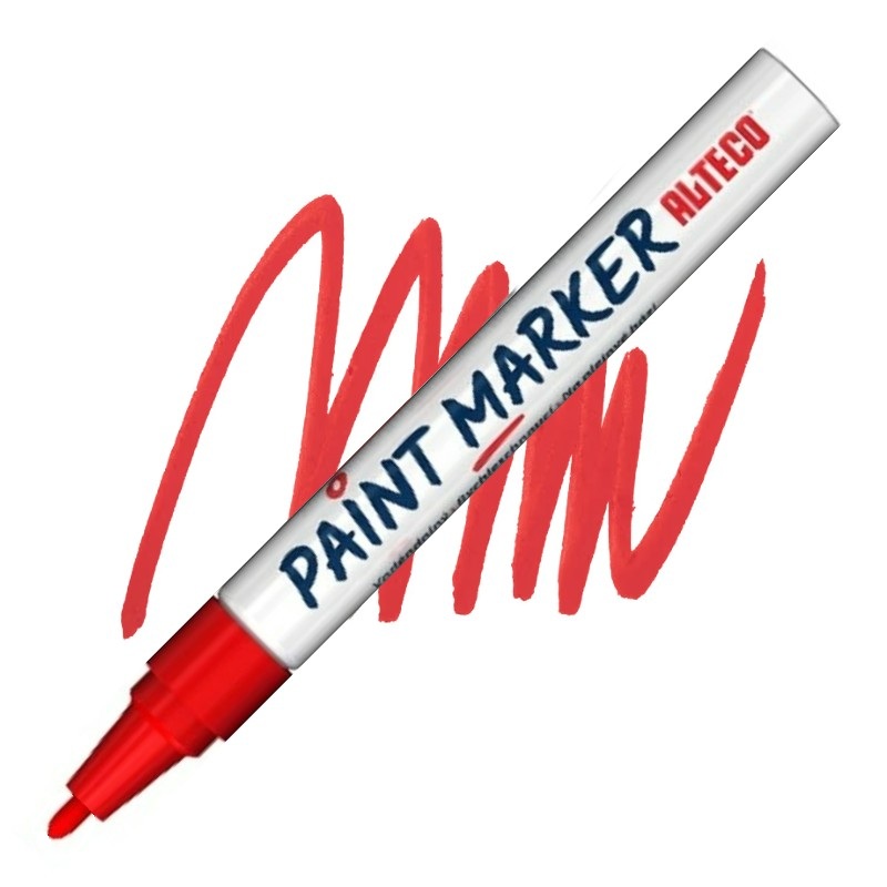 Permanentní popisovač ALTECO Paint Marker 1-2mm, červený