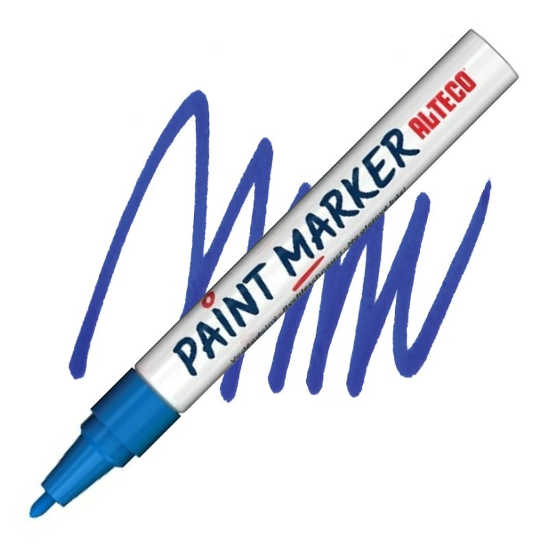 Permanentní popisovač ALTECO Paint Marker 1-2mm, modrý