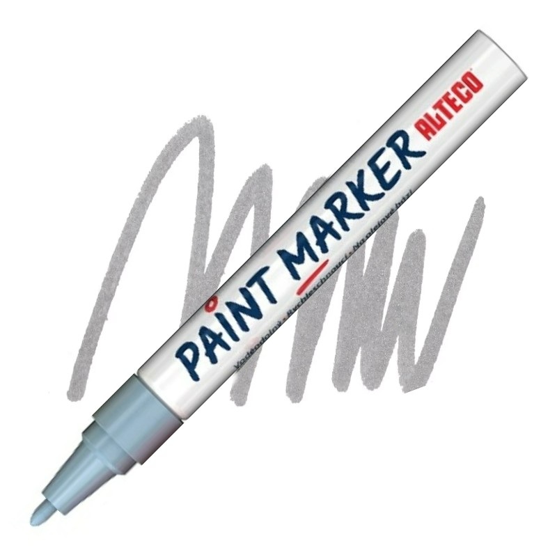 Permanentní popisovač ALTECO Paint Marker 1-2mm, stříbrný