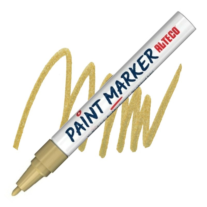 Permanentní popisovač ALTECO Paint Marker 1-2mm, zlatý