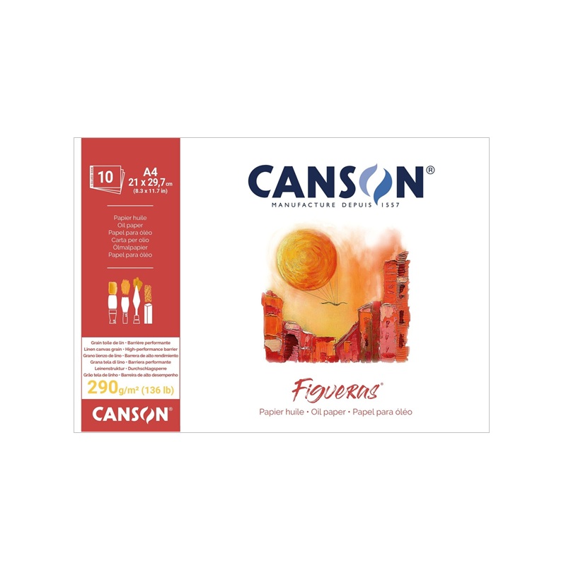 Blok CANSON Figueras Oil A4, 10 listů 290g